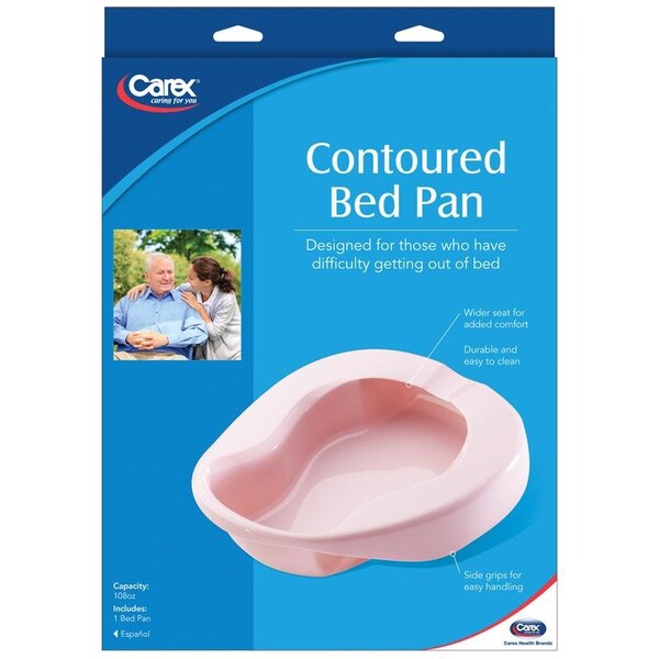 Carex Health Brands Pink Bedpan 108 oz 1 pk FGP70400 0000 - main